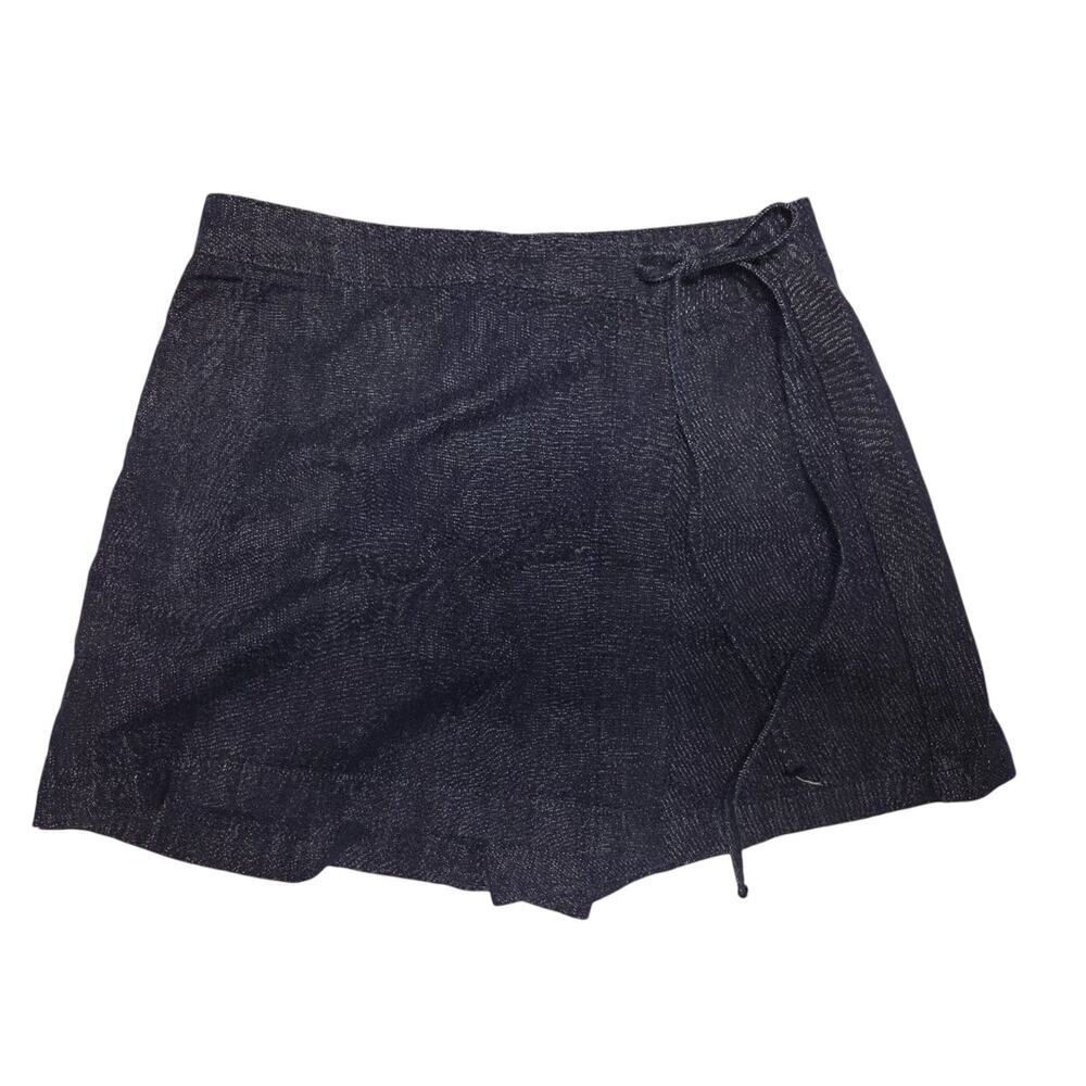 Dazy Dark Wash Denim Wrap Skort Size Large